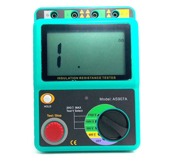 

New Professional Handheld Insulation Resistance Tester Meter AS907A Digital 2500V Ground Meter Megger Megohmmeter Voltmeter