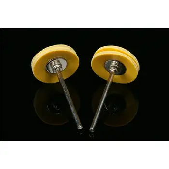 

Yellow Leather Brush T Shape 20mm Power Tool Accessories Polishing Brush Leather Grinding Head with 2.35mm Shank Parallel Brush