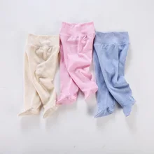 2 предмета, штаны для малышей хлопковые леггинсы для младенцев Детские колготки для новорожденных детские штаны одежда для малышей весенне-Осенние эластичные штаны для малышей