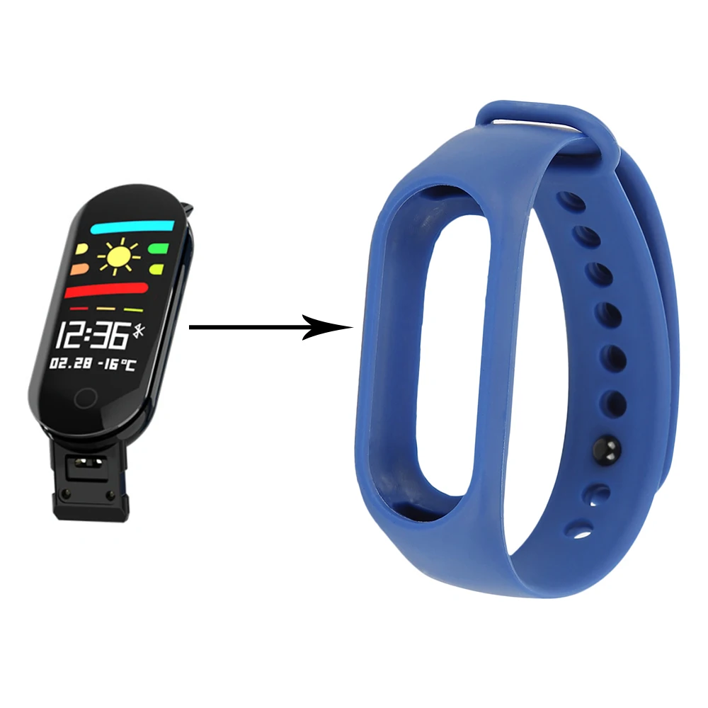 

Silicone Wrist Strap 1pc Smart Bracelet Replace for M3s Smart Bracelet Accessories Solid Color Bracelet Band Smart Accessories
