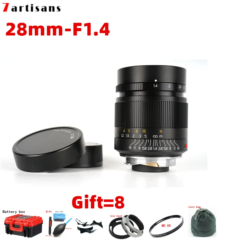 7artisans 28 мм F1.4 Большая диафрагма paraxial M-mount объектив для камер Leica M-M M240 M3 M5 M6 M7 M8 M9 M9P M10