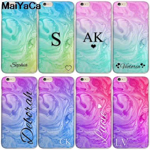 MaiYaCa PERSONALISED INITIALS PHONE CASE MARBLE for iPhone