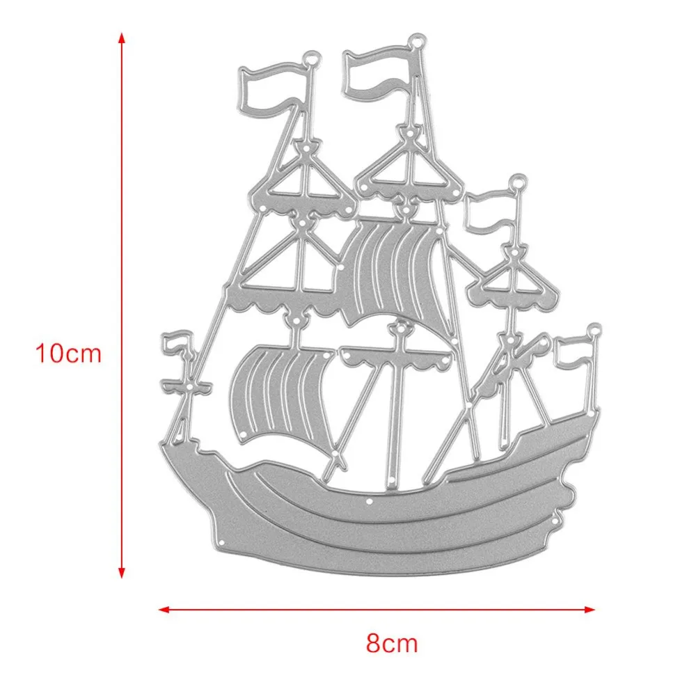 Металл ремесло океан парусная лодка Бумага высечки для скрапбукинга DIY День Святого Валентина Свадьба Год поздравительные открытки