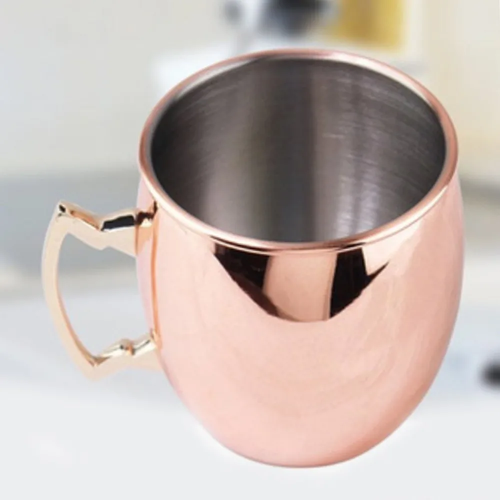 

550ML Lightweight Stainless Steel Moscow Mule Mug Beer Glass Coffee Mugs Perfect Smooth Beer Cup Coffee Cup for Home