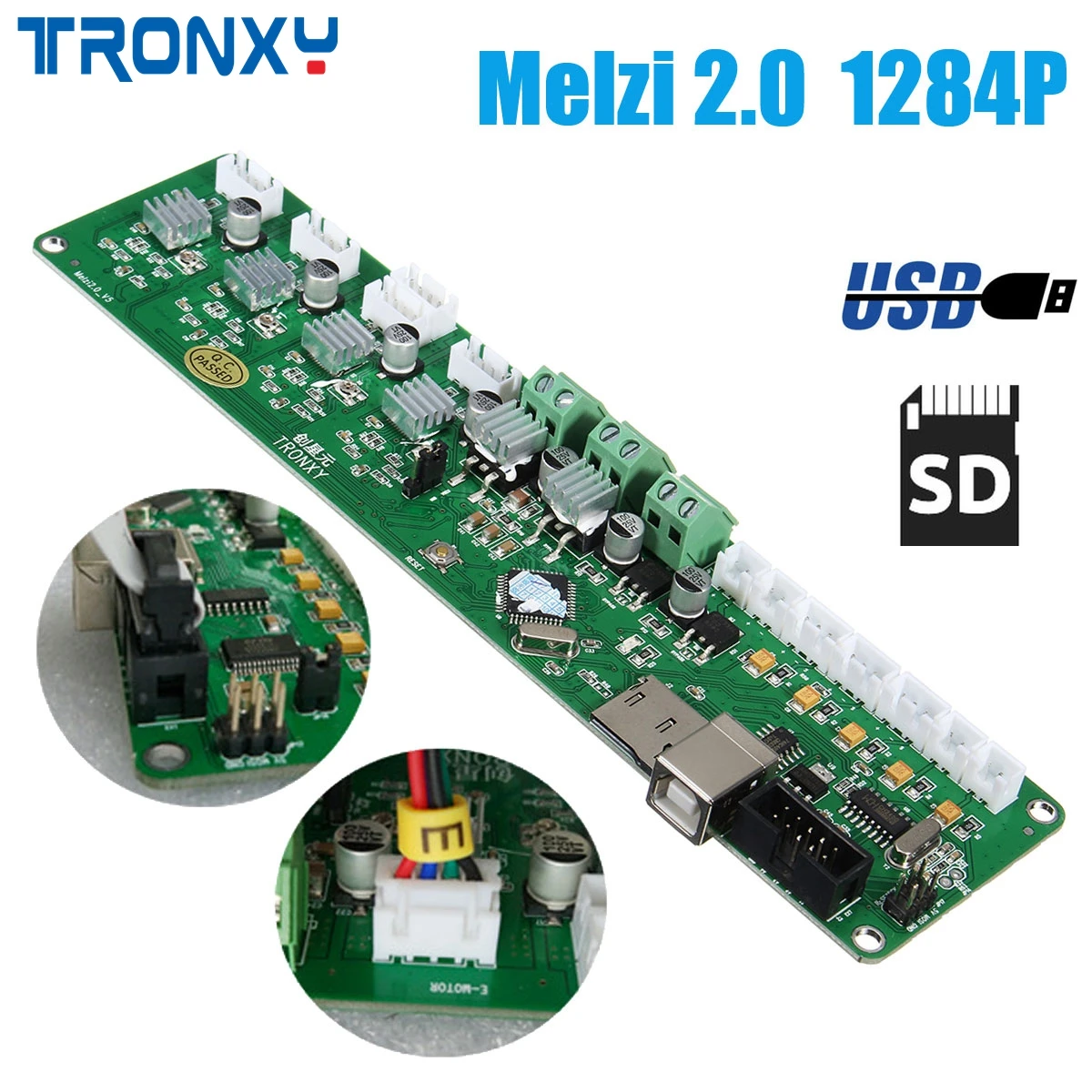 

Tronxy Melzi 2.0 ATMEGA 1284P Motherboard 3D Printer Controller PCB Card Board Mainboard DIY 3D Printer Accessories