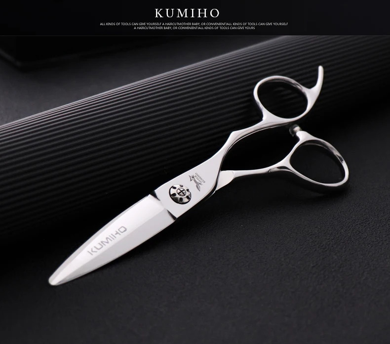 KUMIHO 6 дюймов ножницы для нарезки волос Профессиональные ножницы для стрижки волос из Японии 440C Нержавеющая сталь