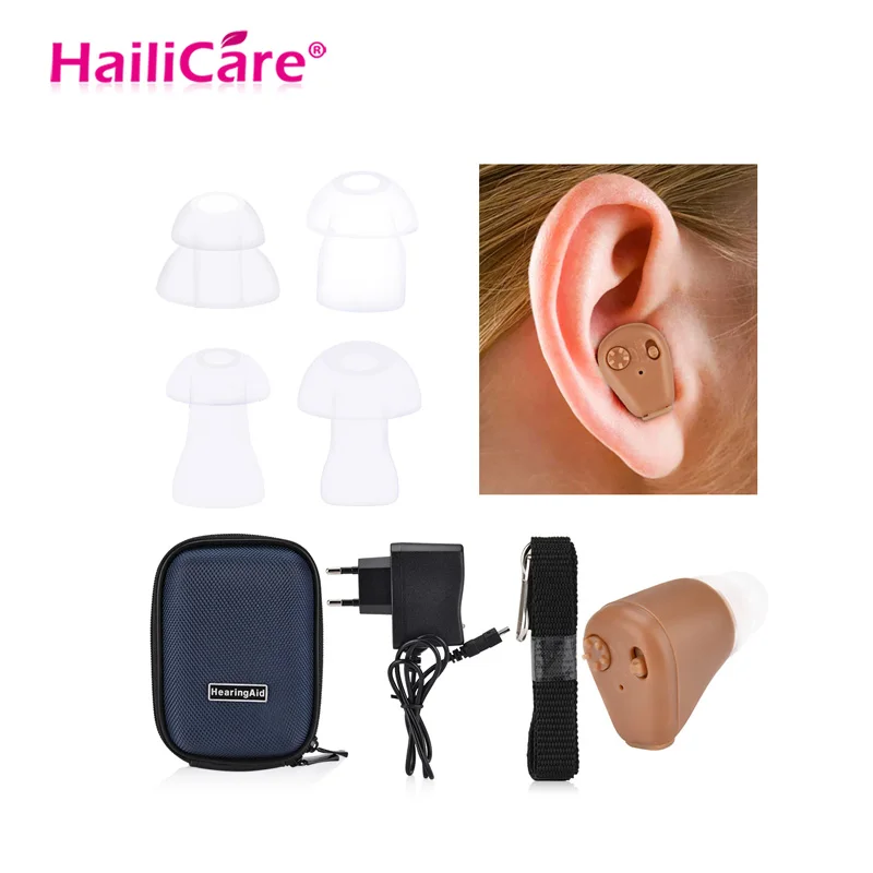 Hearing Aid Portable Rechargeable Mini Hearing Aids Invisible Hear Clear for the Elderly Deaf Ear Care Tools High Quality