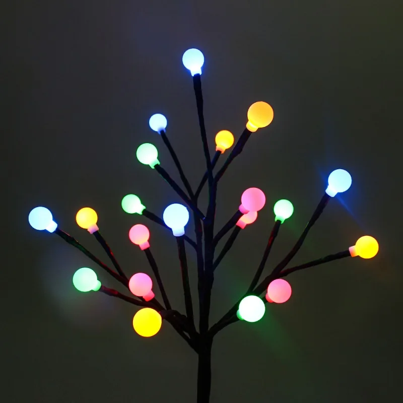 20LED Outdoor Solar Garden Stake Light Artificial Branch Lamp Decorative Fairy Light Garden Patio Backyard Decoration
