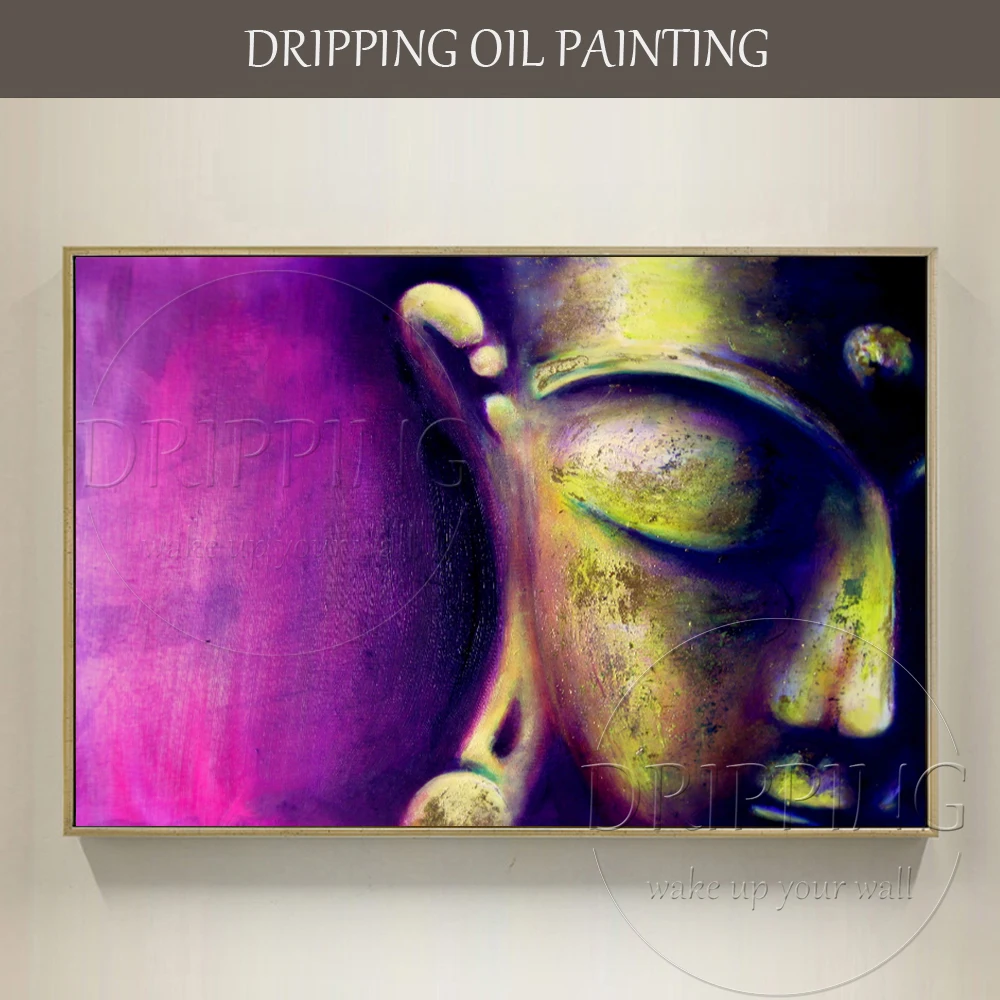 

Pure Hand-painted High Quality Wall Art Indian Buddha Portrait Oil Painting on Canvas Southeast Asia Religion Acrylic Painting