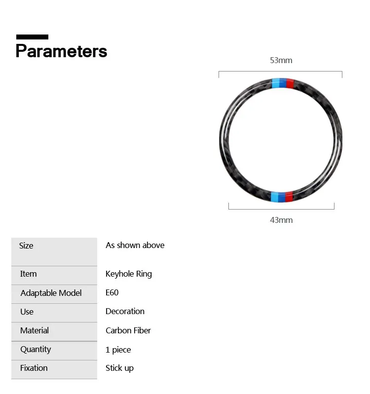 Углеродного волокна интерьера зажигания автомобиля замочную скважину кольцо украшения Обложка м полосы Накладка для BMW e60 5 серии 2008-2010 стайлинга автомобилей