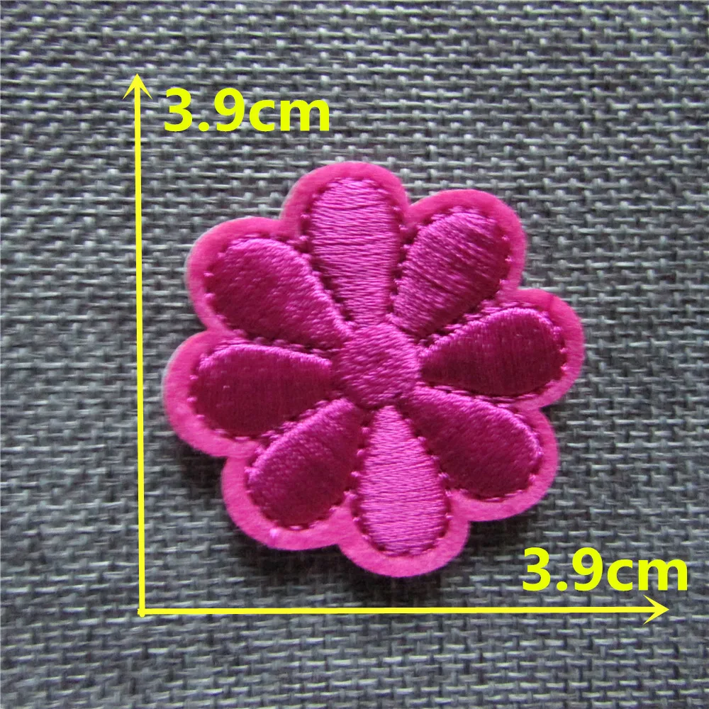 

red flower patch applique embroidery blossom Hot melt adhesive clothing patches stripes 1pcs accessories ultra low-cost C224