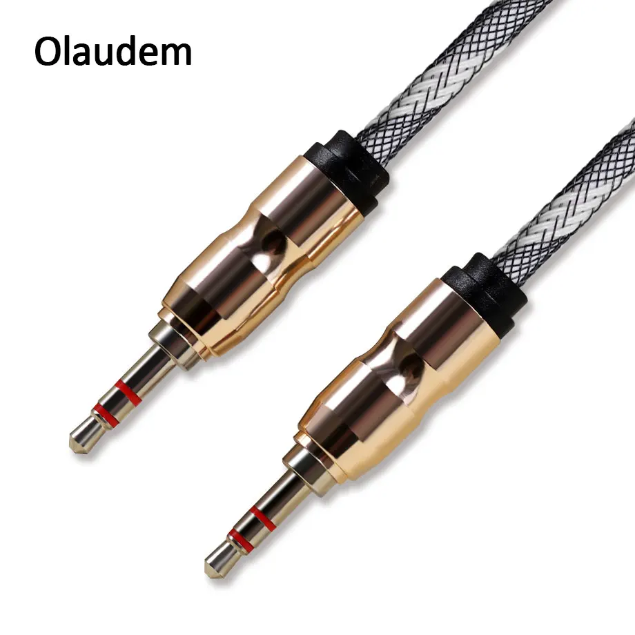 

Olaudem Audio Cable Male-Male 3.5 Jack Cable for Car Hi-Fi Stereo Wire Jack 3.5 Cable Extension for MP3 MP4 Player AXC003