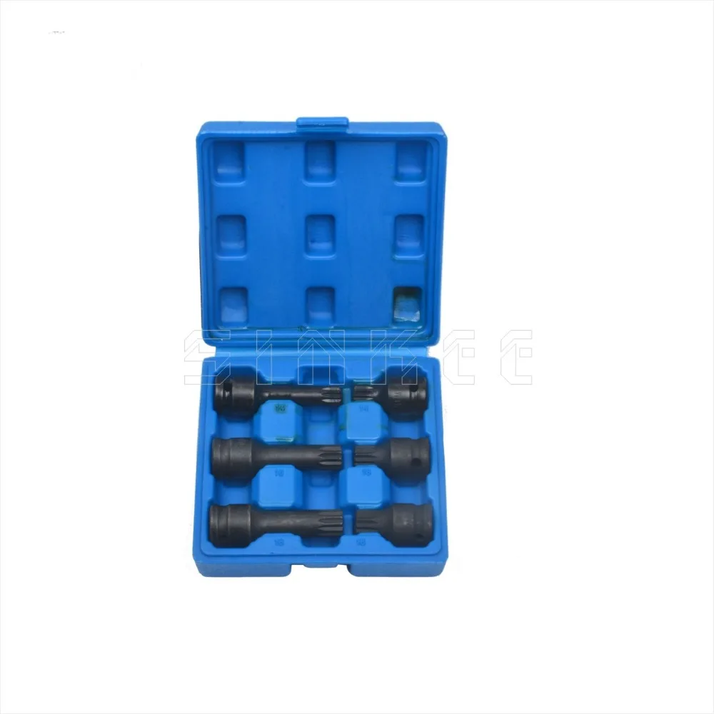 6 Piece 1 2 Drive Impact Spline Bit Socket Tool Set 12 Point M14 M16 M18