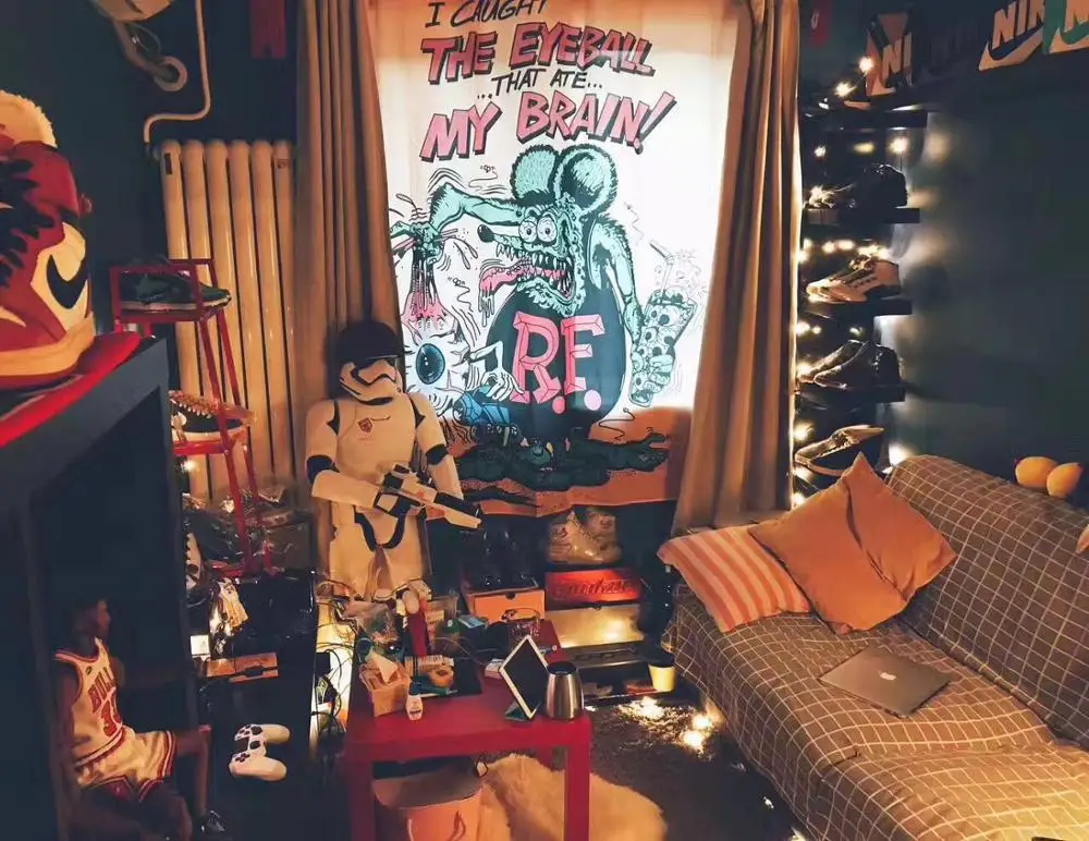 

Popular Fink Mouse RATFINK RF Bath Curtain Decorative Painting Waterproof and Mildew-proof Thickening