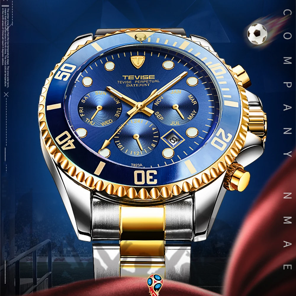 Tevise Automatic Men's Mechanical Watches Sport Luxury Brand Gift Box Waterproof Self Winding Men's Wrist Watches Tevise Automatic Men's Mechanical Watches Sport Luxury Brand Gift Box Waterproof Self Winding Men's Wrist Watches