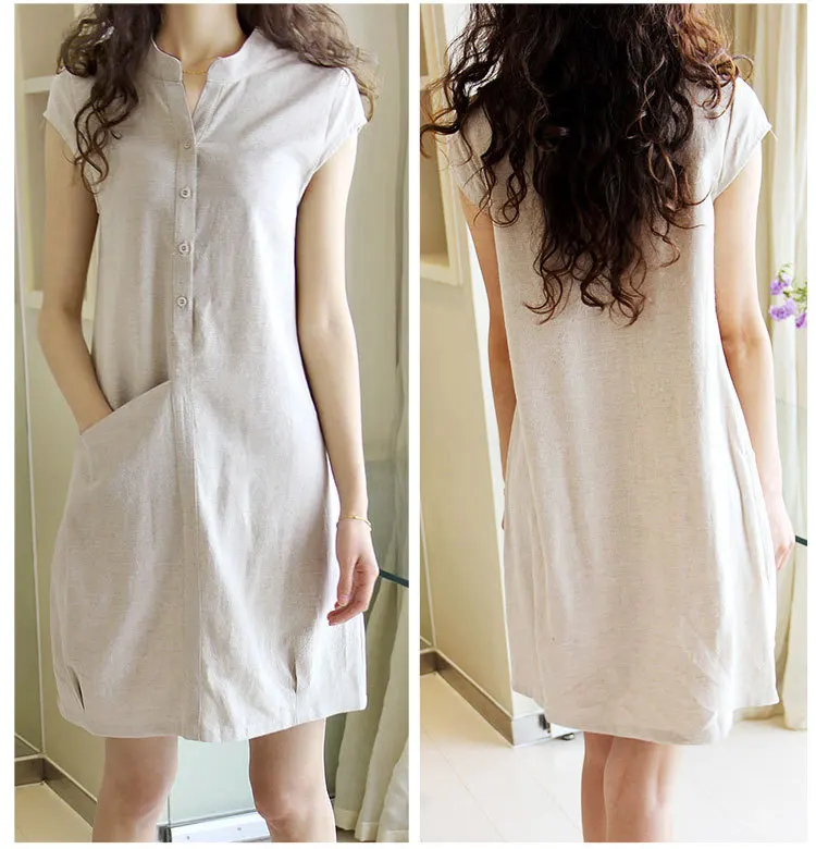 

Summer Maternity Clothes Casual Cotton Dress Pregnancy Clothing Loose Short Dress For Pregnant Women 3Colors Elegant Costume