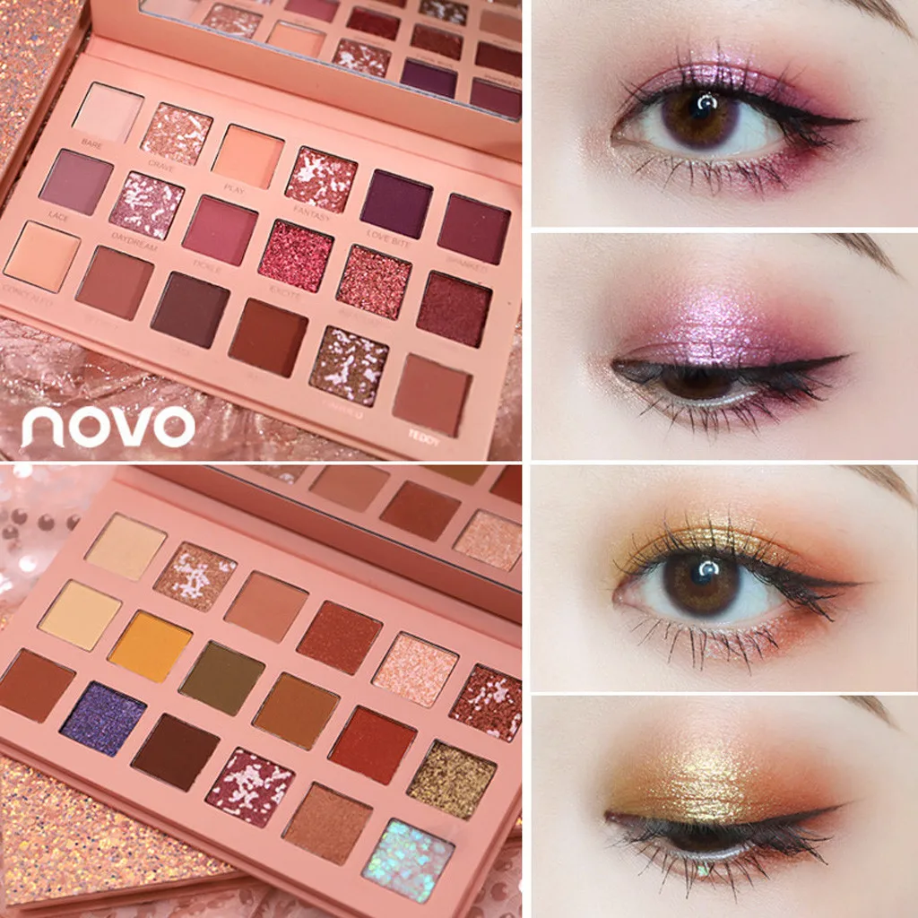 

18 Colors Cosmetic Powder Eyeshadow Pallete Professional Makeup Shimmer Matte Eye Shadow Natural Gliltter Shine Palette C528