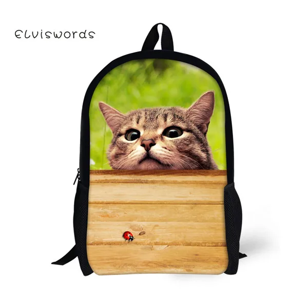 CA4985C ELVISWORDS школьный рюкзак для подростков девочек мальчиков корзина кошка собаки печатных очаровательные первичные детские сумки повседневные дорожные Новые - Цвет: CA4985C