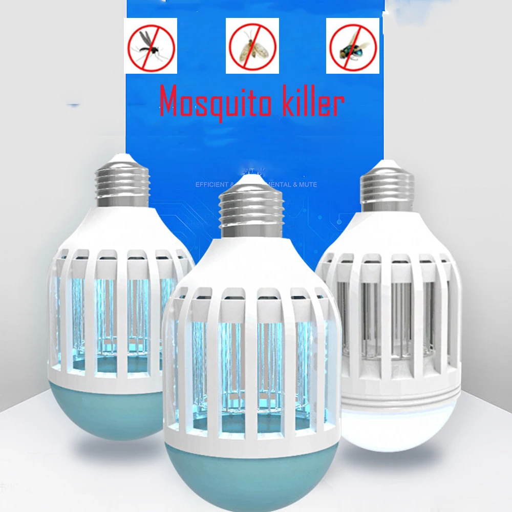2 в 1 Свет Zapper светодиодный свет лампы от насекомых Комаров летают насекомых Убийца лампа дома