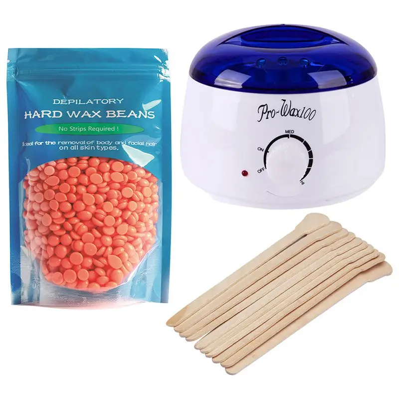

FEXPORT Wax Warmer Waxing Machine Wax Waxing 100g Bean 20 pcs Waxing Hair Removal Hot Wax Heater Sets Bikini Hair Removal