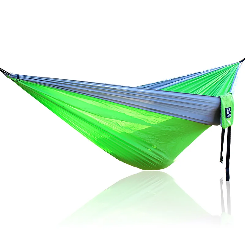 

Gray Green Gray Nylon Hammock 260*140cm Outdoor furniture Green Hammock Parachute cloth