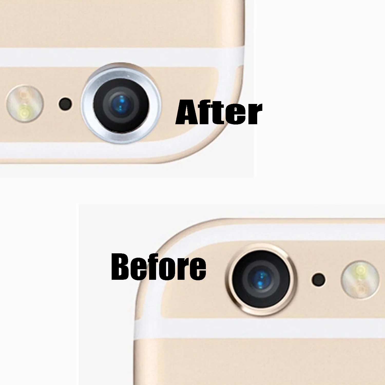 Rear Ring Guard Circle Metal Lens Protector Ring Camera Pelindung Besegad Metal Rear Camera Lens Protective Ring Guard Circle Cover Lens Protector Bumper Case for iPhone