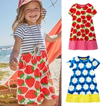 2019 flower print girl dress cotton kids dresses for girls cute girls summer dress knee-length baby short sleeved child clothes 2019 flower print girl dress cotton kids dresses for girls cute girls summer dress knee-length baby short sleeved child clothes