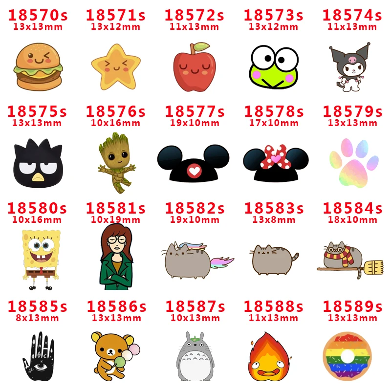 

Free shipping 30 pcs cartoon character planar resin PR 18570s