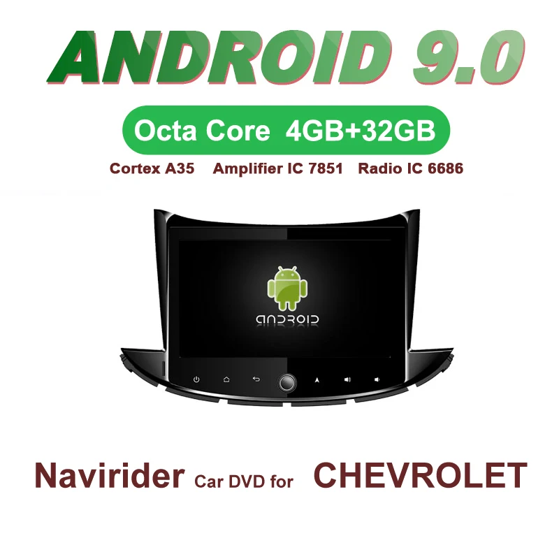 OTOJETA Автомобильный gps 8 дюймов Android 9,0 радио для CHEVROLET TRAX навигация по Bluetooth емкостный экран Поддержка зеркального соединения