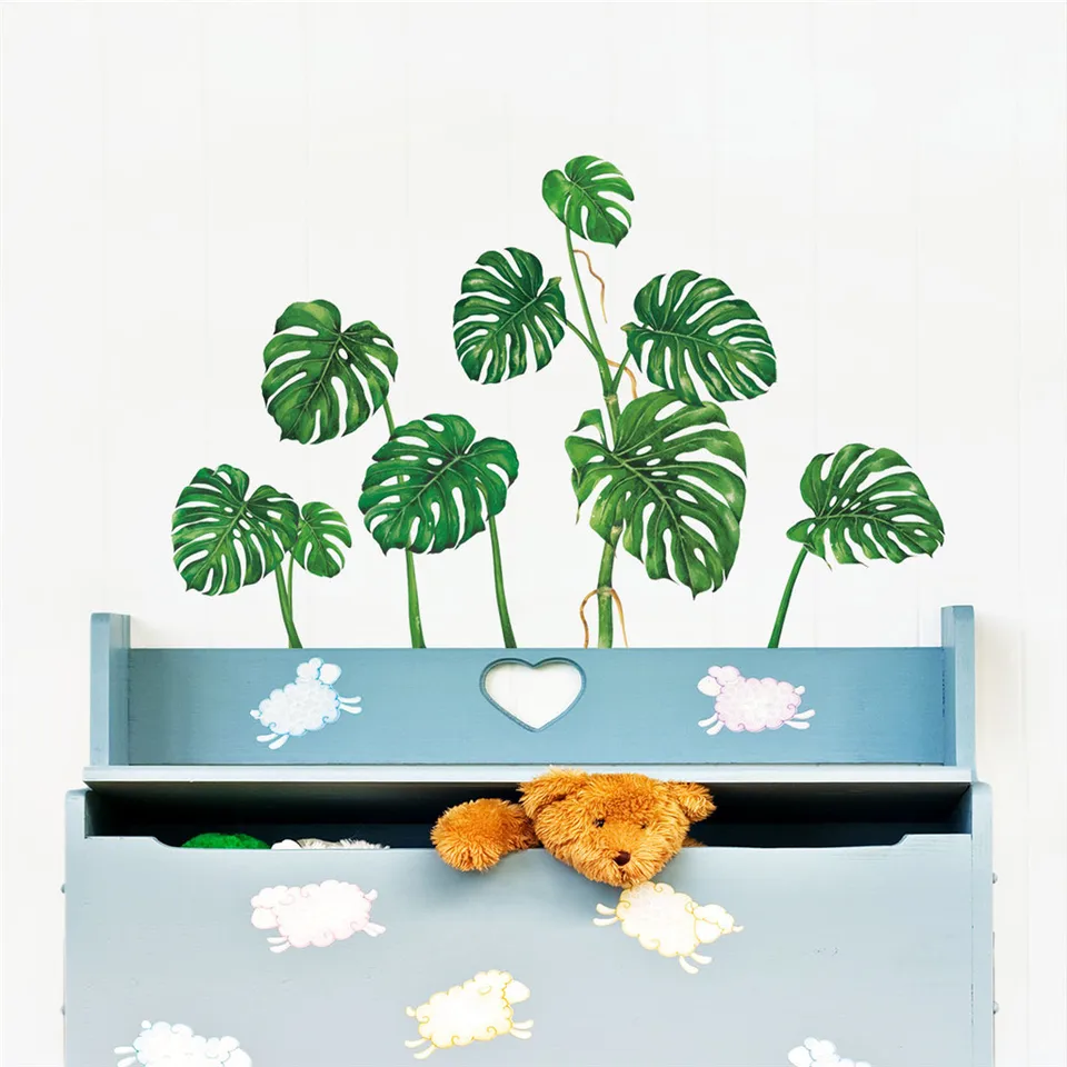 Wall Stickers Television Background Wall Stickers Tropical Green Wall Stickers Television Background Wall Stickers Tropical Green