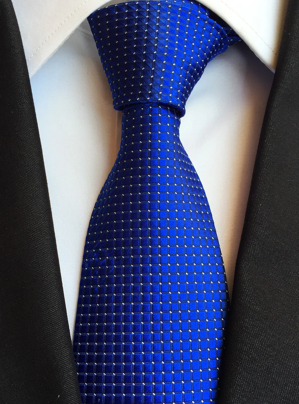 New Classic Paisleys  Blue White JACQUARD WOVEN 100% Silk Men's Tie Necktie 