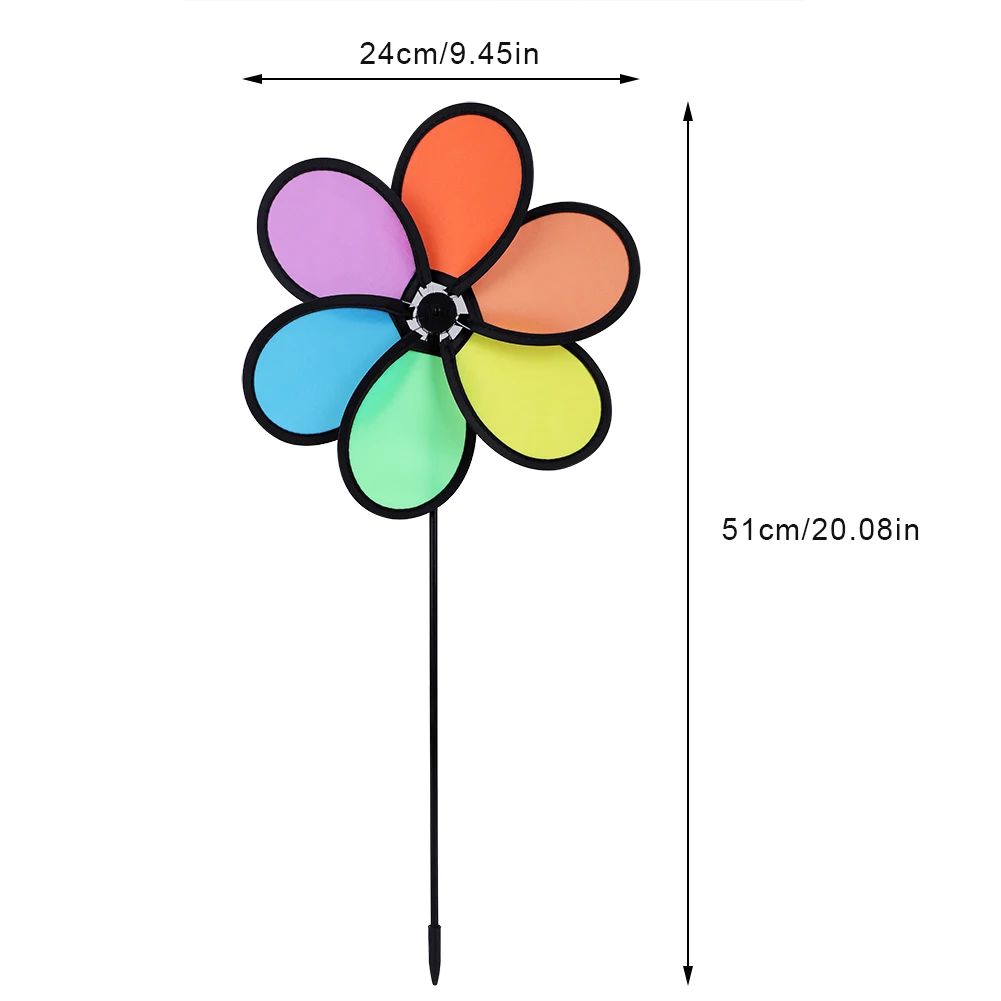 Красочные радужные дазы цветок Спиннер ветряная мельница для сада, двора, улицы Декор Горячий