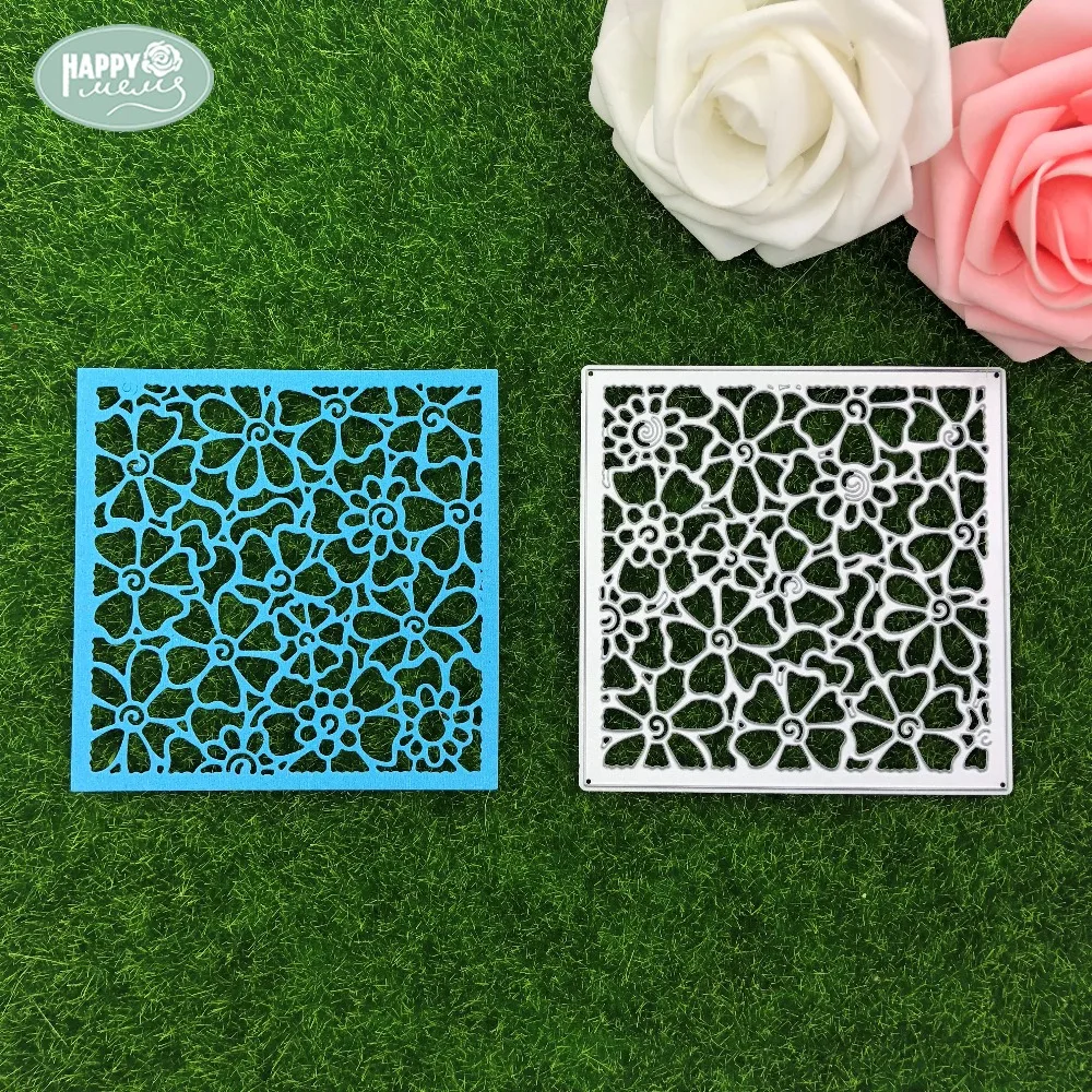 

2018 New Style Cutting dies Embellishments Square Metal Cutting dies Color Pattern Card Cutting dies