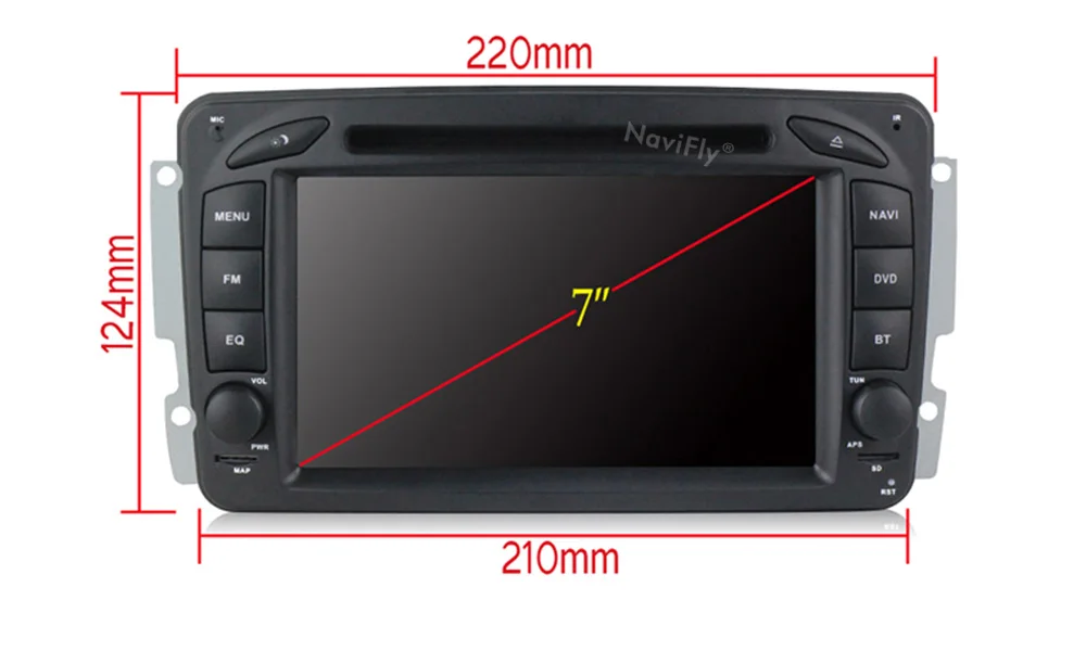 Top Navifly Windows ce 2DIN Car dvd player multimedia radio audio For Mercedes Benz W209 W203 W168 ML W163 W463 Viano W639 Vito RDS 1