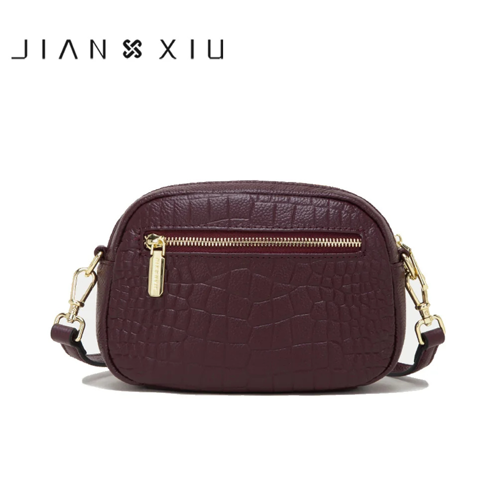 Бренд JIANXIU, женская сумка через плечо, крокодиловый узор, натуральная кожа,, женская маленькая сумка-мессенджер, 2 цвета, сумки-тоут