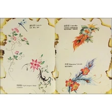 Татуировки Цветок рукопись книга женщина Рисунок Роза Пион Обложка узор зеленый продукт персик татуировки трафарет вышивка книги