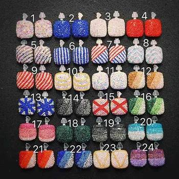 

2Pcs Summer Fashion Full Cover Diamond Toenails Decoration Flash Toenails Tips Diamante Designed Acrylic Fake Foot Nails