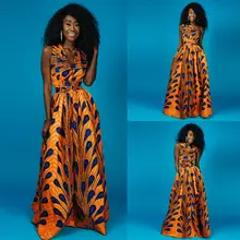 Африканские платья для женщин сексуальное многослойное длинное