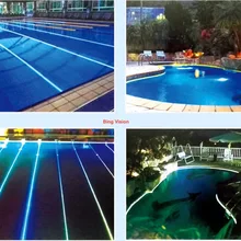 DIY волоконно-оптический пул свет комплект с 40 м 17,3 мм сплошной сердечник сторона светящийся кабель 100 Вт RGBW Светодиодная лампа двигатель с пультом дистанционного управления