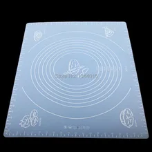 Высокое качество 50*40 см силиконовые подушечки коврик для муки тонкий антипригарный коврик для выпечки салфетка для торта M0001