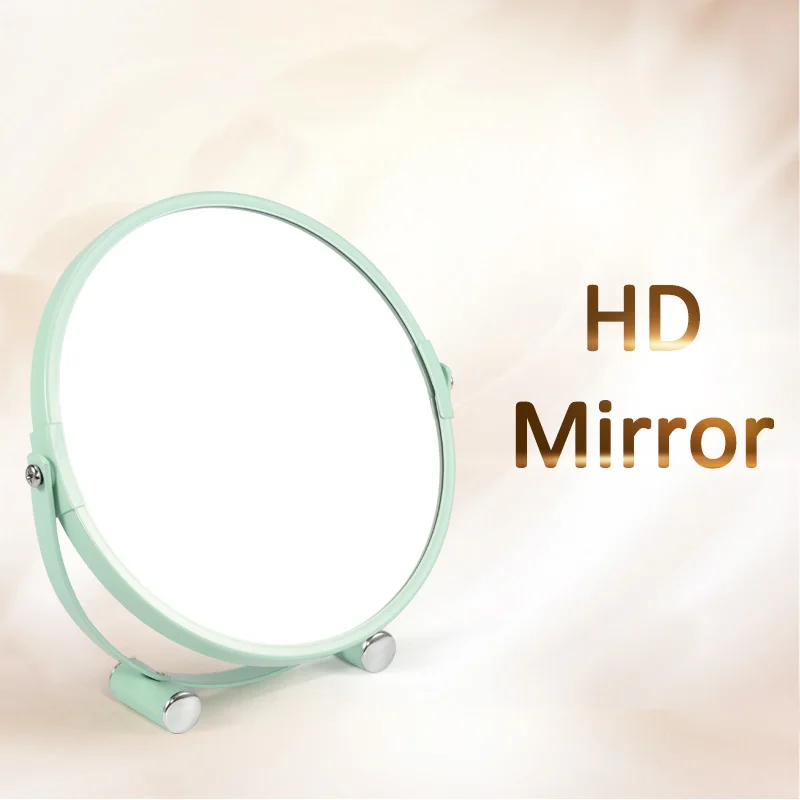 1X 2X увеличительное зеркало для макияжа HD одностороннее настольное зеркало для ванной комнаты спальни принцессы красочное зеркало с поворотом на 360 градусов