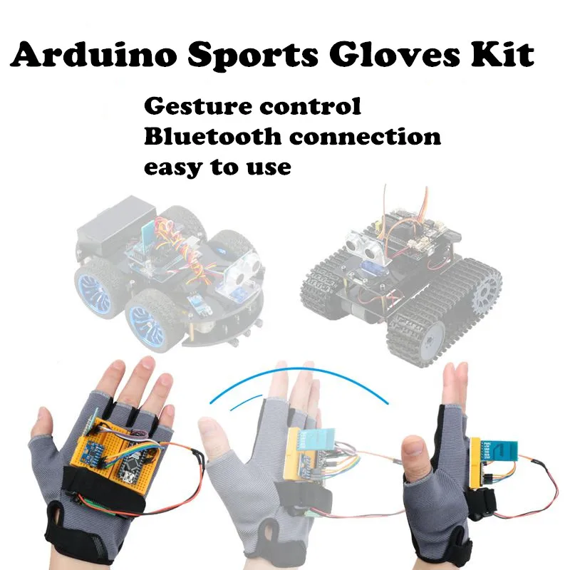 

DIY intelligent robot car gesture control sports gloves Nano wireless Bluetooth control kit compatible with Bluetooth arduino RC