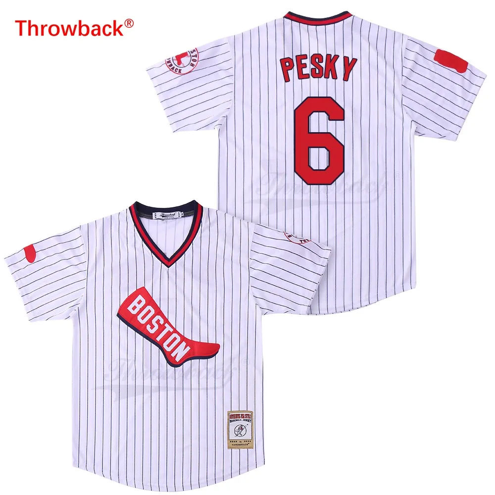 Throwback Baseball Jersey Men's Boston Jersey Pesky Jerseys Colour