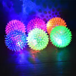 2018 Цвет ful мягкие резиновые световой животное щенок звонкое игры резиновый мяч игрушка 1 шт. случайно Цвет мелких животных supplie