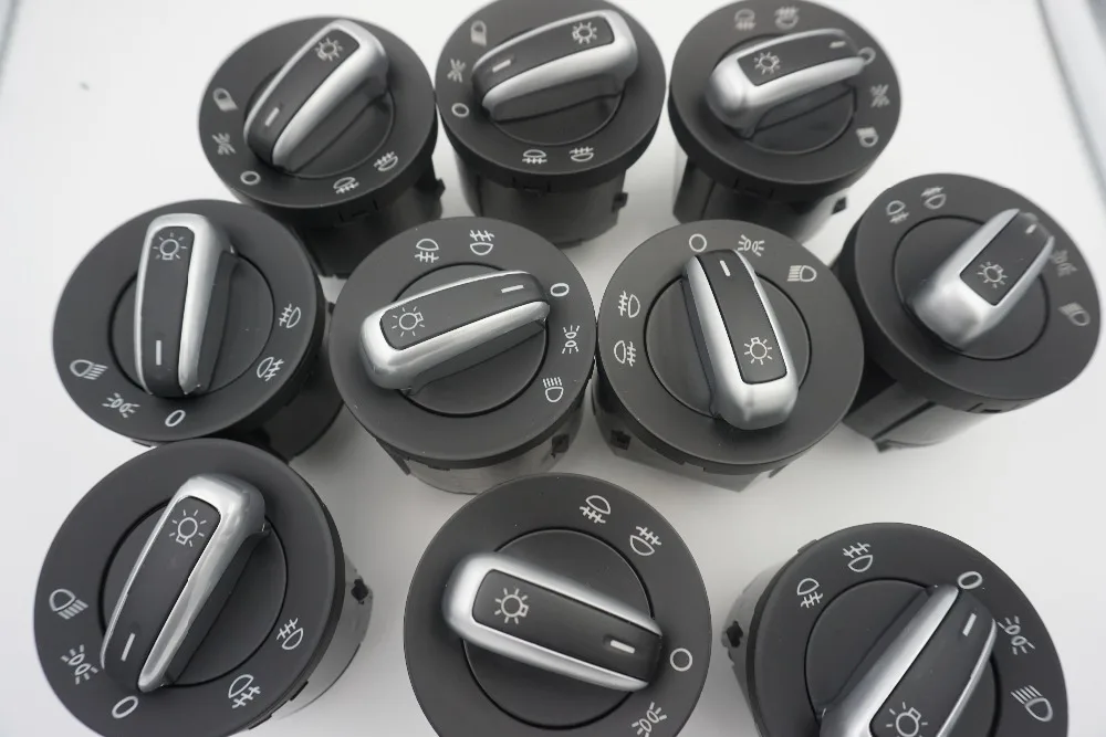 10pc chrome european headlight switch vw golf 5 6 gti mk5 mk6 jetta 5 6