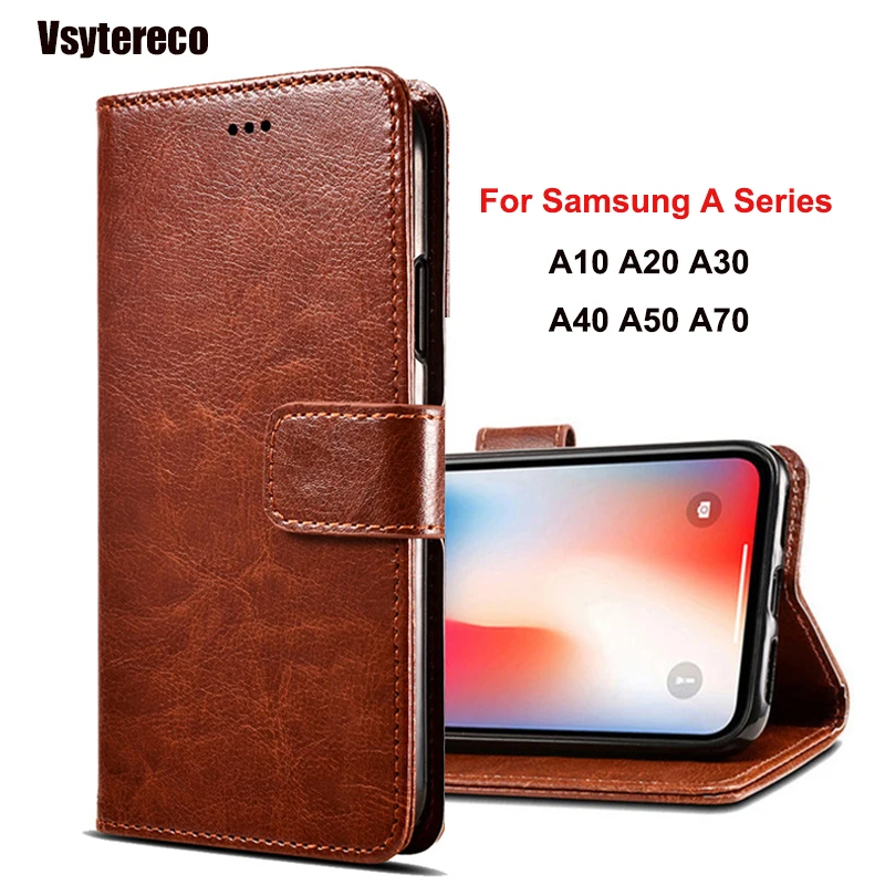 Чехол книжка из искусственной кожи для Samsung Galaxy A30 A50 A70 A10 A20 A40 A305F A505F A 30 50 10