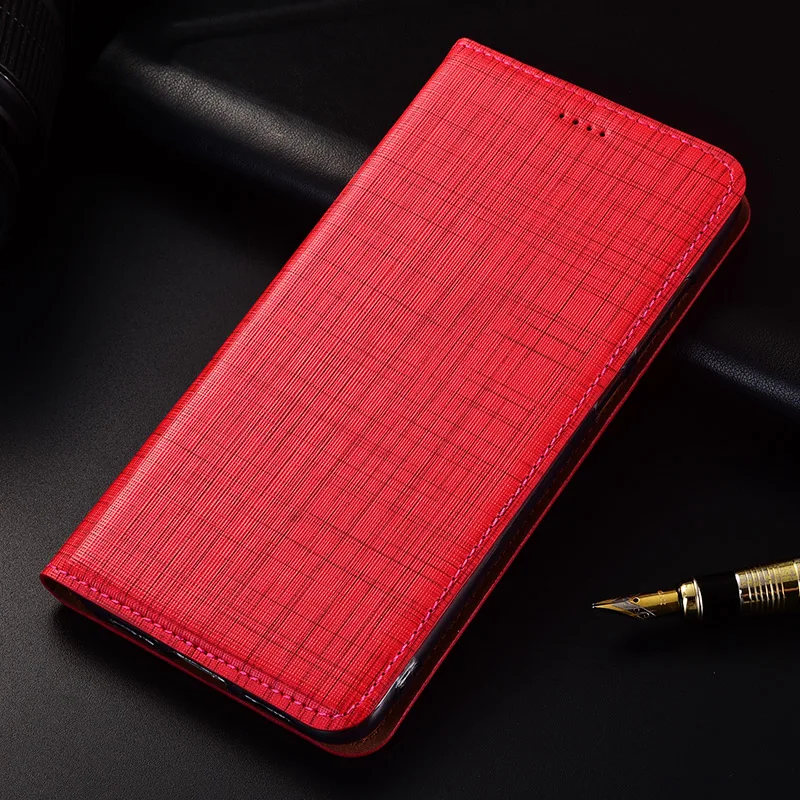 Чехол-книжка ручной работы из натуральной кожи для lenovo K5 S5 K5s Pro Play K520 с магнитной подставкой - Цвет: Красный