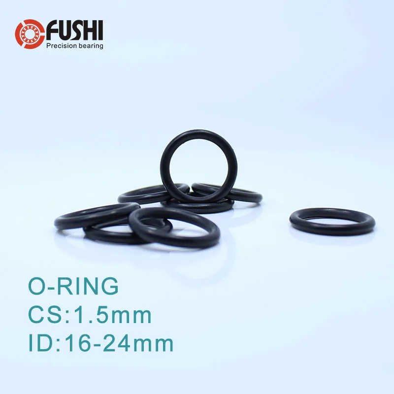 

CS1.5mm EPDM O RING ID 16/17/18/19/20/21/22/23/24*1.5 mm 100PCS O-Ring Gasket Seal Exhaust Mount Rubber Insulator Grommet ORING