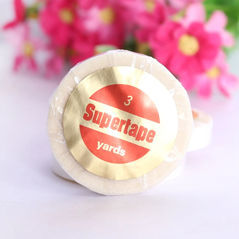 3rolls/lot white color 1cm x 3m hair extension adhesive tape for tape hair, toupees, wigs/double sided tape 3rolls/lot white color 1cm x 3m hair extension adhesive tape for tape hair, toupees, wigs/double sided tape