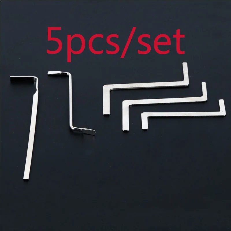 

5pcs Lockpick Lock Smith Lock Pick Tools Set Stainless Steel Double Row Tension Removal Hooks Lock Picks Tools Lock Pick Set